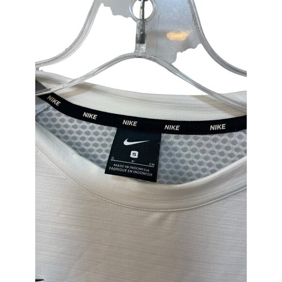 Nike Hybrid BP Crew Sweatshirt Women’s Size Small White Thermal Zip Pockets - Picture 2 of 10